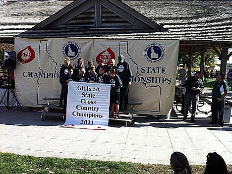 &lt;p&gt;Timberlake's girls won the state 3A girls cross country championship Saturday at Eagle Island State Park. In the front row from left are Reina Powell, Lindsay Richardson, Dominique Vanderwilt, Brooke Nowlan and Blaire Nowlan; and back row from left, assistant coach Stacie Lawler, Ashly George, Natalie Herring, Rachel Ward, Abragail Chase and head coach Shawn Lawler.&lt;/p&gt;