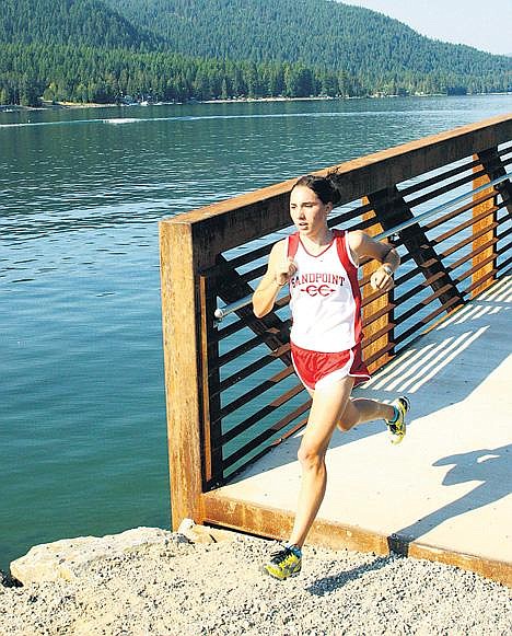 Megan Bartlett, here at her home meet, won the 4A state cross country title Saturday in Idaho Falls.