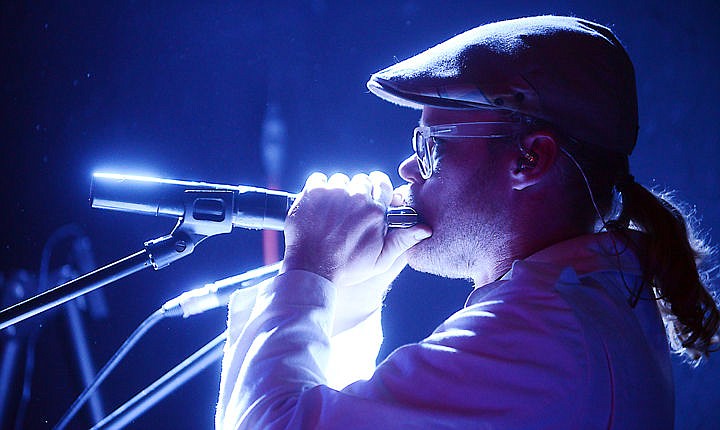 <p><strong>DON "TOMMY PERFECT" CAVERLY</strong> plays the harmonica with the New Wave Time Trippers at the Crush Lounge in Whitefish on Oct. 25.</p>