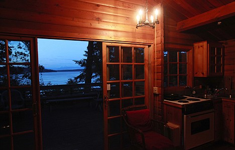 &lt;p&gt;the small cabin on Ben Ure Island features a kitchen and views of the water, at Deception Pass off Whidbey Island, Wash., on June 12.&lt;/p&gt;