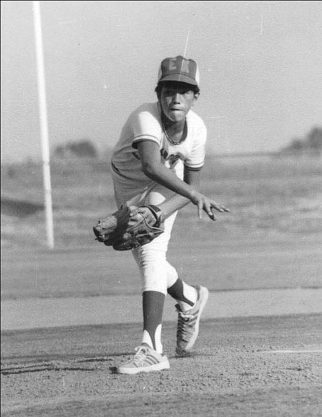 &lt;p&gt;John Friesz, 12, pitching for the 1979 East Kootenai All-Star team in San Bernardino, Calif.&lt;/p&gt;