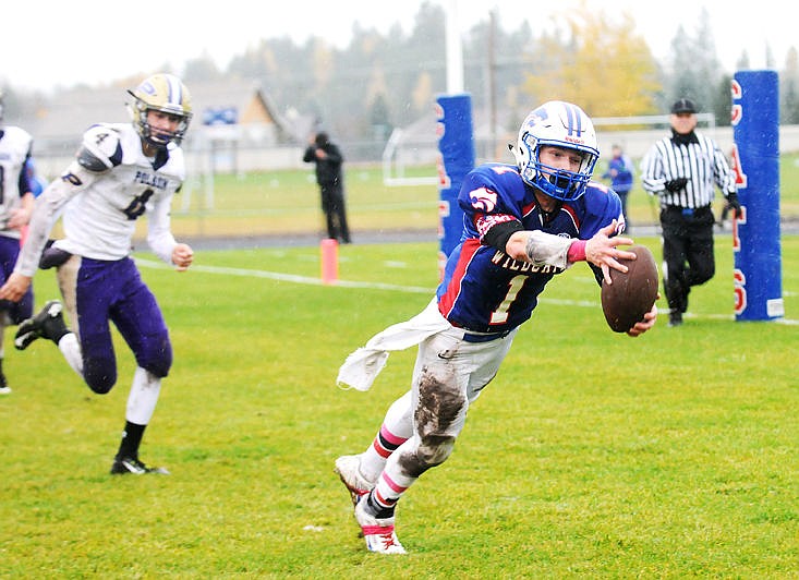 &lt;p&gt;Columbia Falls' Sean Hoerner has a touchdown pass slip off his fingertips as he stretches out for the ball during the first quarter against Polson on Saturday. (Aaric Bryan/Daily Inter Lake)&lt;/p&gt;