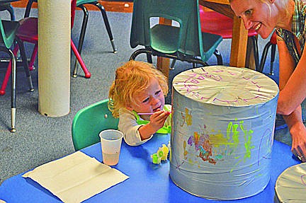 &lt;p&gt;Gabriella, 3,&#160; finishes a drum. She liked the funny animals, and wants to dress up as a lady bug for Halloween.&lt;/p&gt;