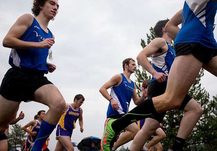 &lt;p&gt;Boys in the 5A divistion make their way off the starting at the 5A Region 1 cross country meet on Thursday, Oct. 20, 2016 at Farragut State Park.&lt;/p&gt;