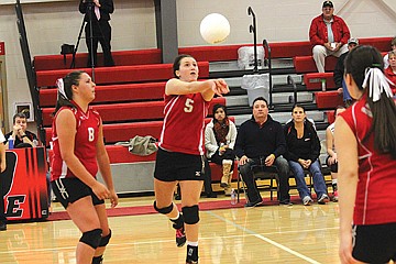 &lt;p class=&quot;p1&quot;&gt;Bailey Rice corralls a ball in Arlee&#146;s battle with Noxon on Friday. Arlee won the match 3-1.&#160;&#160;&lt;/p&gt;