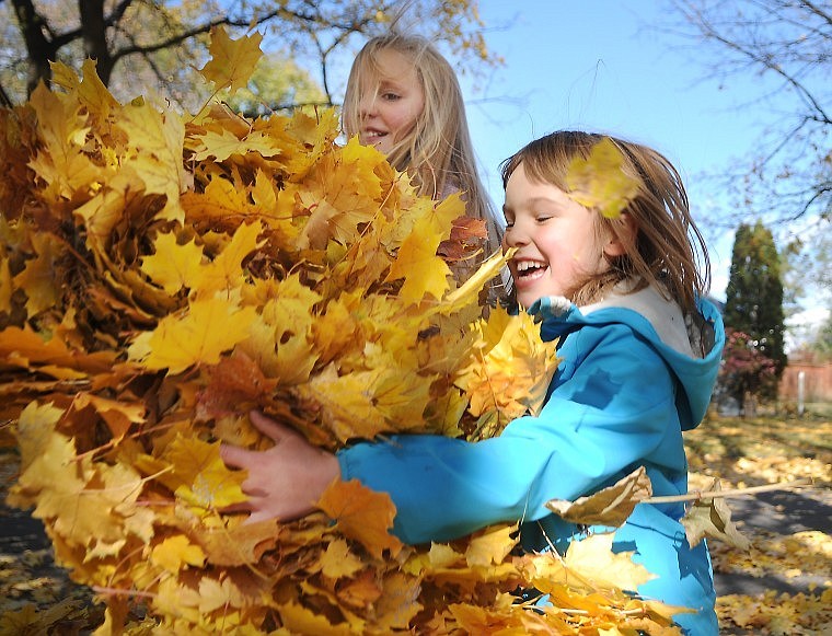 &lt;p&gt;Annika Mason, 6, and Adair Luikens, 11, both of Kalispell add
leaves to a pile they are making so the girls can play on Thursday
afternoon in Kalispell.&lt;/p&gt;