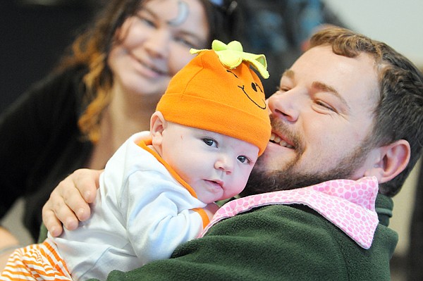 &lt;p&gt;Stephanie and Michah Neason smile as they hold their 3 and a
half month old daughter Freya on Wednesday evening at the reunion
for children whose lives were saved because of the Neonatol
Intensive Care Unit at the Kalispell Regional Medical Center. Freya
was born five weeks premature and spent one month in the NICU.&lt;/p&gt;