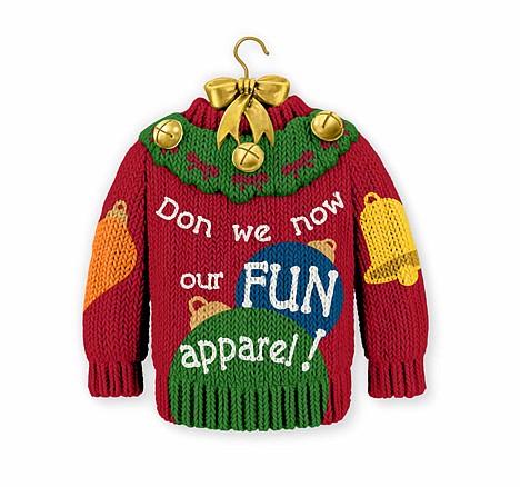 &lt;p&gt;In this undated photo provided by Hallmark is an ornamental, miniaturized version of the ugly holiday sweater emblazoned with the prase: &quot;Don we now our FUN apparel!&quot; The Kansas City, Mo.-based company has been defending itself this week after it began selling an ornamental and critics took to Twitter and Hallmark's Facebook page, accusing the company of making a political statement by using the word &quot;fun&quot; to replace &quot;gay&quot; in the lyric from the &quot;Deck the Halls&quot; Christmas carol. The greeting card giant said Thursday, Oct. 31, 2013, it was surprised at the reaction and now realizes it shouldn?t shouldn't have touched the lyrics to classic carol, but has no plans to stop selling the ornament. (AP Photo/Hallmark Inc.)&lt;/p&gt;