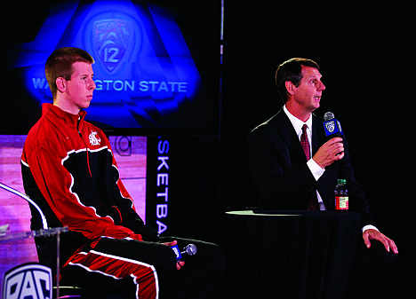 &lt;p&gt;ERIC RISBERG/Associated Press Washington State senior forward Brock Motum, left, and head coach Ken Bone take questions during Pac-12 basketball media day Thursday in San Francisco.&lt;/p&gt;