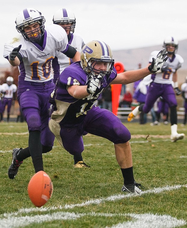 <p>Patrick Cote/Daily Inter Lake Saturday afternoon during Polson's victory over Laurel. Saturday, Nov. 3, 2012 in Polson, Montana.</p>