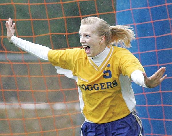 Paul Sievers/The Western News Libby senior Chrissy Vennes was all smiles after scoring in the second half for a 2-1 Logger lead.