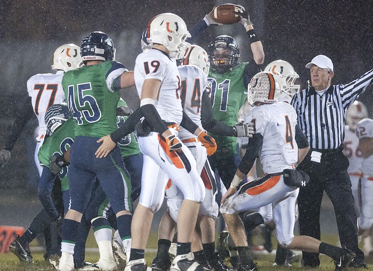 &lt;p&gt;Glacier's senior defensive lineman Jake Tudahl (91) celebrates
after recovering a fumble during Glacier's playoff victory over
Billings Senior Friday night at Legends Stadium.&lt;/p&gt;