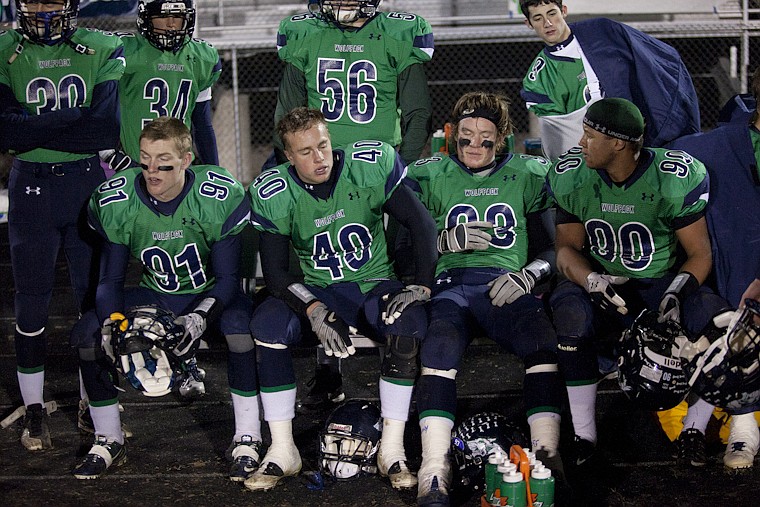 &lt;p&gt;The defense takes a rest on the bench during Glacier's playoff
victory over Billings Senior Friday night at Legends Stadium.&lt;/p&gt;