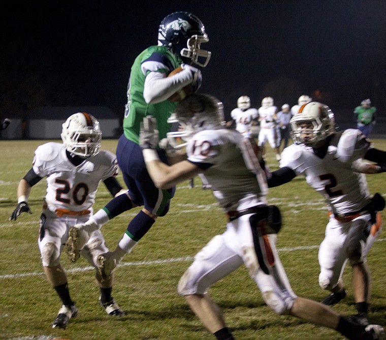 &lt;p&gt;Glacier's junior wide receiver Kyle Griffith (3) dives into the
end zone for the Wolfpack's first touchdown during Glacier's
playoff victory over Billings Senior Friday night at Legends
Stadium.&lt;/p&gt;