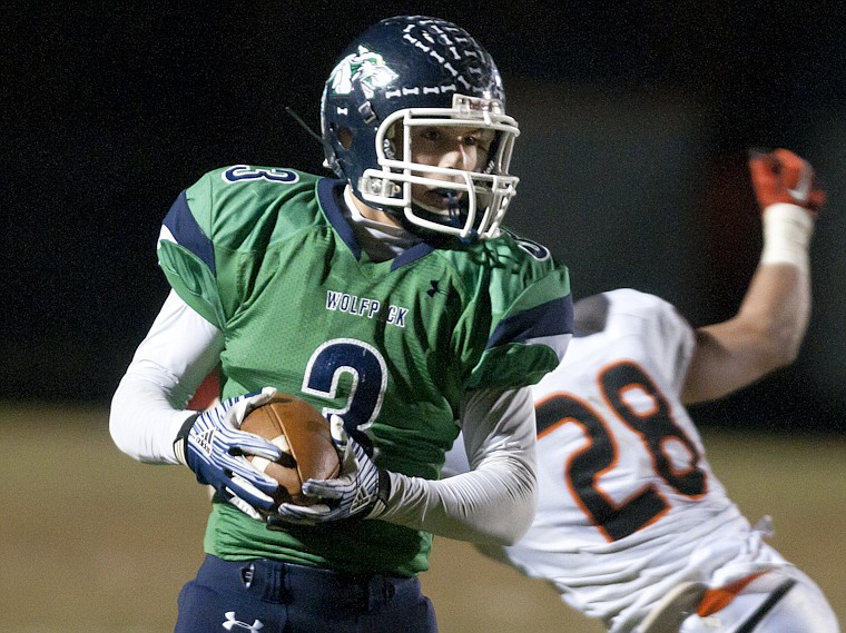 &lt;p&gt;Glacier's junior wide receiver Kyle Griffith (3)during Glacier's
playoff victory over Billings Senior Friday night at Legends
Stadium.&lt;/p&gt;