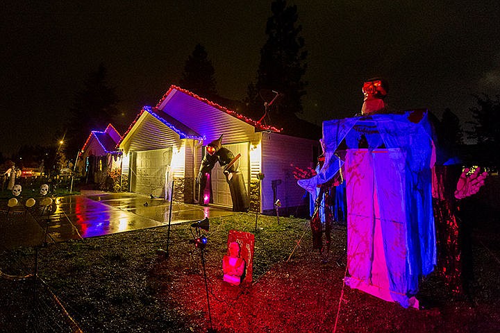 &lt;p&gt;SHAWN GUST/Press&lt;/p&gt;&lt;p&gt;A large skeleton ghost character is among the Halloween-themed decorations at a home on west Wilbur Avenue in Coeur d&#146;Alene.&lt;/p&gt;