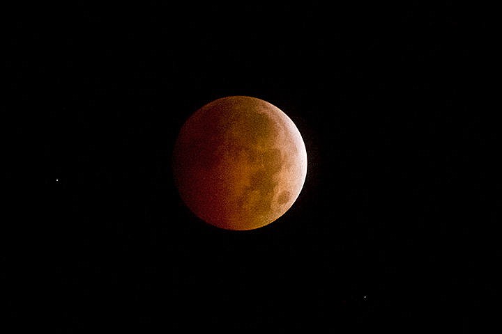 &lt;p&gt;SHAWN GUST/Press The moon nears the full phase of a total lunar eclipse, creating a deep red color also known as a &#147;blood moon,&#148; at 3:24 a.m. Wednesday during the second part of a tetrad of total lunar eclipses. The first took place in April, the third is set to take place in April 2015 with the final eclipse in the tetrad set for September 2015.&lt;/p&gt;