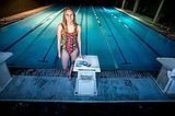 Her own path in the pool