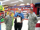 Employee awarded for customer service