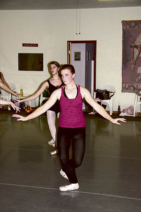 &lt;p&gt;Madeline Dodge, left, and Jessica Oedewaldt practice a ballet routine on Saturday at Le Danse studio in Coeur d'Alene. The dance students will perform &quot;The Nutcracker&quot; on Dec. 4.&lt;/p&gt;