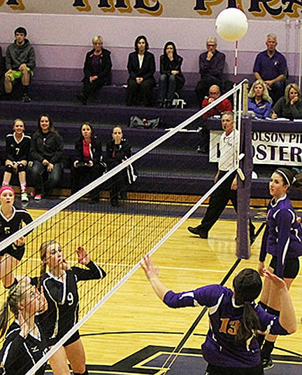 &lt;p&gt;Haley Fyant slams one of her 20 rally killers in the Lady Pirates last home game vrs Stevensville.&lt;/p&gt;