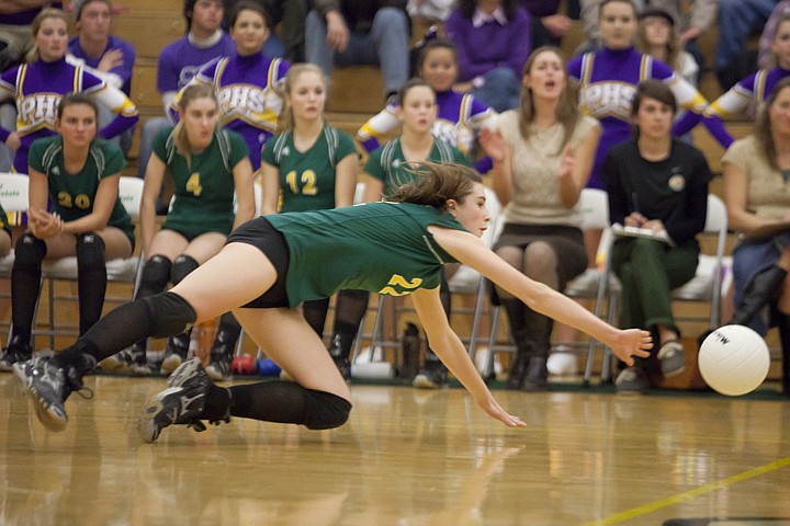 &lt;p&gt;Emily Sullivan of Whitefish dives for the ball during the
Northwestern A divisional volleyball title match with Polson on
Saturday afternoon in Whitefish.&lt;/p&gt;