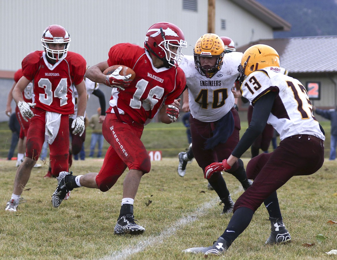 &lt;p&gt;Arlee's Isaac Desjarlais runs the ball during their game against Harlowton on Saturday.&lt;/p&gt;