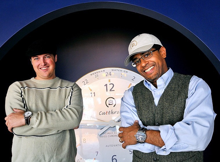 Bozeman Watch Company Store Manager Jason Rusch, right, and Brent Steiner stand in the company's Whitefish store, located at 148 Central Ave.