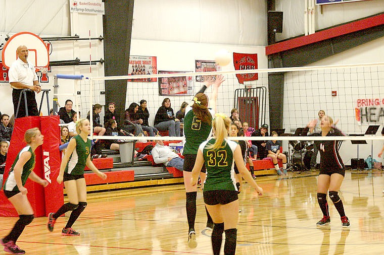 &lt;p&gt;Junior Gabby Moeller knocks the ball across the net to Hot Springs during a game at the Regional Tournament. The St. Regis Lady Tigers will move on to the District Tournament this week as they continue their season finals.&lt;/p&gt;