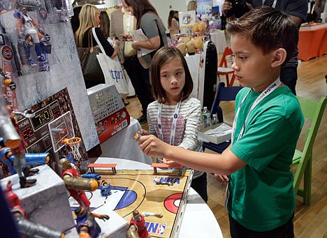 &lt;p&gt;Evan and Jillian, of EvanTubeHD, try NBA Heros, by Jazwares, at the TTPM Holiday Showcase, in New York, Oct. 1. Evan has over 800 million views on EvanTubeHD, where he reviews toys.&lt;/p&gt;