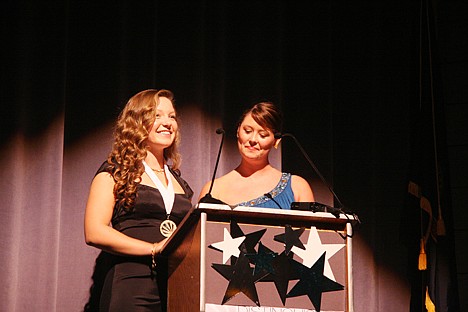 &lt;p&gt;Madison Leonard, left, of Coeur d'Alene, last year's Idaho Junior Miss and eventual Distinguished Young Woman of America, emcees the DYW program alongside Jade Jordan at North Idaho College on Saturday.&lt;/p&gt;