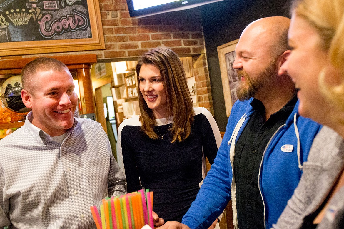 &lt;p&gt;JAKE PARRISH/Press From left, Paul Amador, Julie Amador, Benjamin Drake and Jennifer Drake socialize on Tuesday evening at Fort Ground Grill.&lt;/p&gt;