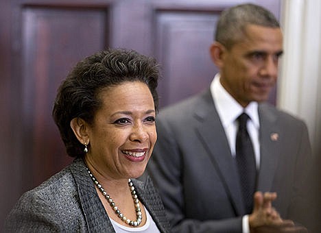 &lt;p&gt;President Barack Obama listens at right as US Attorney Loretta Lynch speaks in the Roosevelt Room of the White House in Washington on Saturday, where the president announced he would nominate Lynch to replace Attorney General Eric Holder.&#160;&lt;/p&gt;