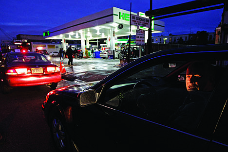 &lt;p&gt;David Kahana, who said he had been sitting on line for an hour and 40 minutes, waits in line to purchase gasoline in the Brooklyn borough of New York where the product is still scarce, Thursday. Fuel shortages and distribution delays that led to gas hoarding have prompted New York City and Long Island to initiate an even-odd gas rationing plan which begins Friday at 6 a.m. in New York and 5 a.m. in Long Island.&lt;/p&gt;