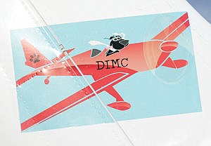 &lt;p&gt;Dog Is My Copilot logo on the taie of Peter Rork's plane.&lt;/p&gt;