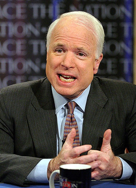 <p>Sen. John McCain, R-Ariz., appears on CBS' "Face the Nation," in Washington on Jan. 23, 2005. McCain recently passed former Sen. Robert Dole with 101 appearances on the show. </p>