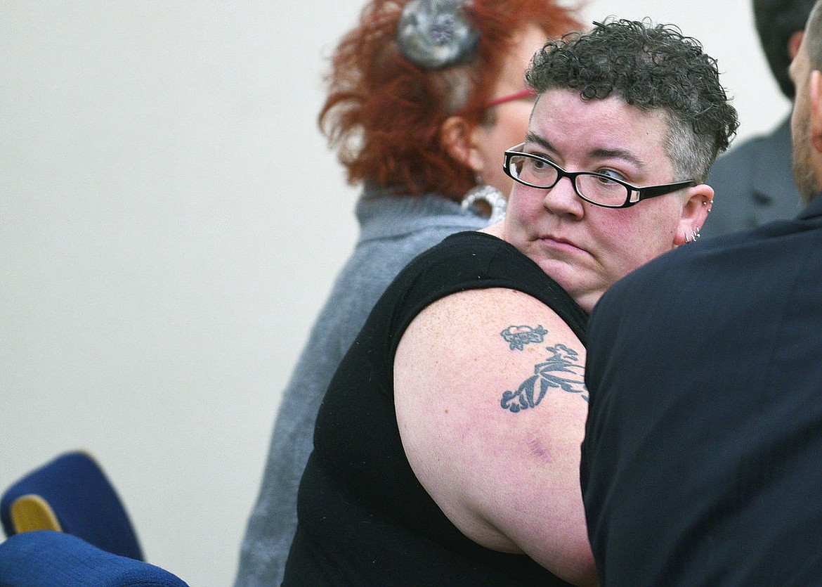 &lt;p&gt;Crystal Mears listens to testimony during her sentencing for locking her children in a basement without access to food or a proper toilet at Flathead District Court on Thursday. (Aaric Bryan/Daily Inter Lake)&lt;/p&gt;
