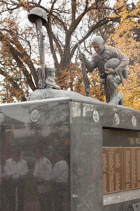 &lt;p&gt;Veterans are reflected in the memorial at Depot Park.&lt;/p&gt;