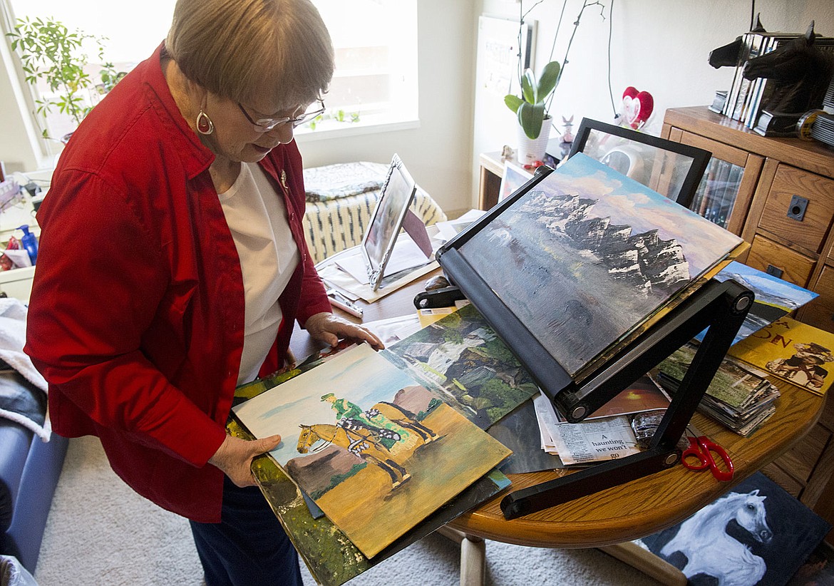 &lt;p&gt;Many of Veldonna Armstrong's paintings are photographs from her past including a painting of her riding her first horse, shown here.&lt;/p&gt;