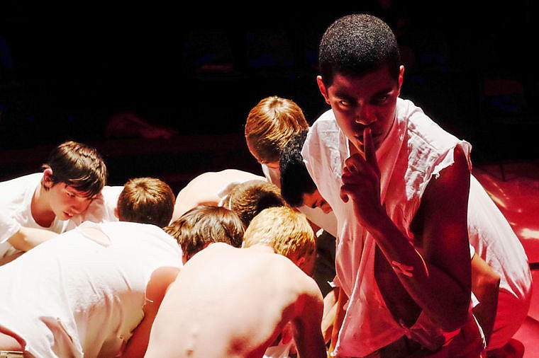 &lt;p&gt;Micah Moore makes a gesture to be quite Thursday night during a rehearsal for Lord of the Flies at Flathead High School. Nov. 7, 2013 in Kalispell, Montana. (Patrick Cote/Daily Inter Lake)&lt;/p&gt;