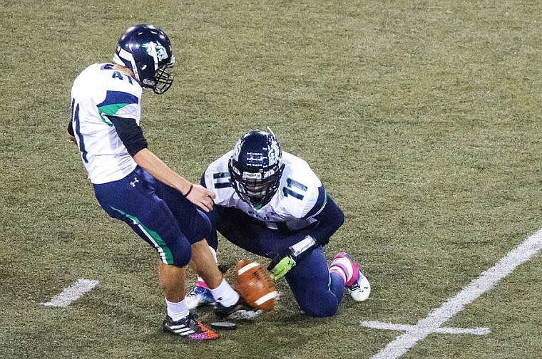 &lt;p&gt;Brandon Purdy (41) kicks an extra point Friday night during Glacier's 59-41 victory over Missoula Sentinel at Washington-Grizzly Stadium in Missoula. Oct. 11, 2013 in Missoula, Montana. (Patrick Cote/Daily Inter Lake)&lt;/p&gt;