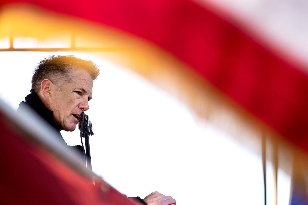 &lt;p&gt;Retired CIA operative Mike Baker speaks to a crowd of more than 75 as a distinguished speaker at the Veterans Day ceremony on Wednesday at the PFC Robert J. Gordon Veterans Memorial Plaza at Hayden City Hall.&lt;/p&gt;