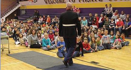 &lt;p&gt;Marine Chuck Lewis asks Linderman students what the different branches of the military are.&lt;/p&gt;