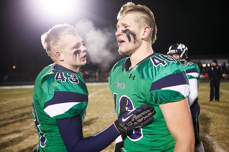 &lt;p&gt;Glacier senior Rial Gunlikson (43) consoles Shelton Todd (46) Friday night after Glacier's loss to Bozeman in the Class AA playoff semifinals at Legends Stadium.&#160;&lt;/p&gt;