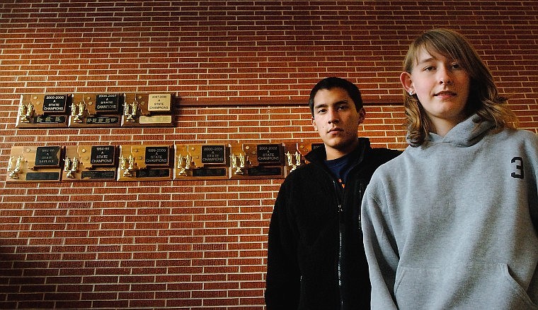 Columbia Falls High School senior Josiah Begay and freshman Kaitlin Barnes are in their rookie years on the school&#146;s speech and debate team, which has won the last four Class A state titles.