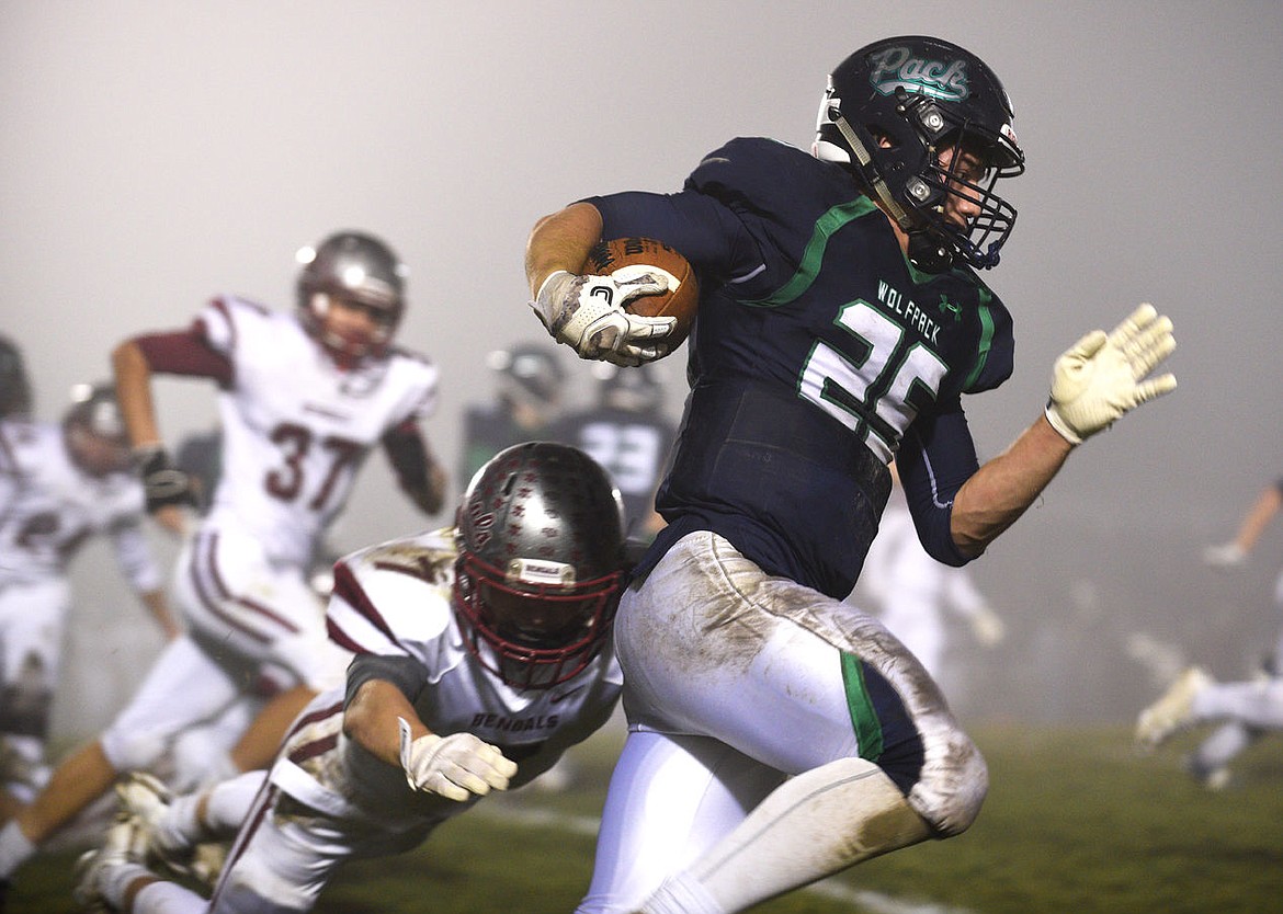 &lt;p&gt;Glacier's Jackson Pepe rushes upfield on a long kick return during the first quarter of the Wolfpack's 29-14 win over the Helena Bengals in the Class AA semifinals at Legends Stadium on Friday. (Aaric Bryan/Daily Inter Lake)&lt;/p&gt;