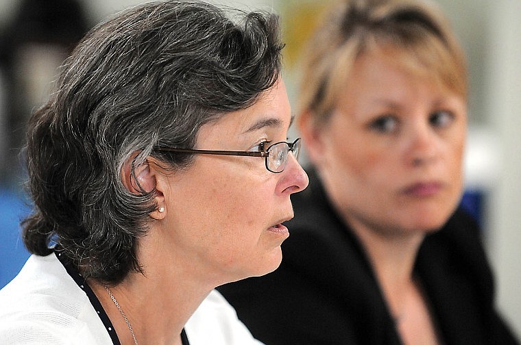 &lt;p&gt;Kalispell City Manager Jane Howington, left, is pictured in
August at a forum in Kalispell. On the right is Kalispell Mayor
Tammi Fisher.&lt;/p&gt;