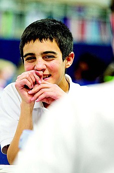 &lt;p&gt;During study hall Thursday afternoon at the Coeur d'Alene Charter Academy, Jeremy Rigi, 15, shares a laugh with his peers.&lt;/p&gt;