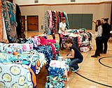 Girls produce dozens of blankets for needy children