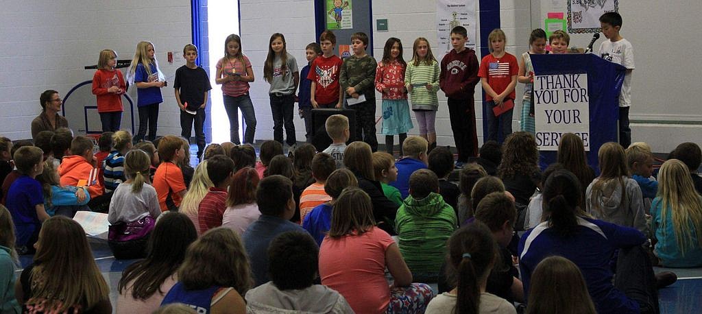 Superior elementary students gave presentations during a special recognition ceremony to honor local veterans on Friday, Nov. 11.